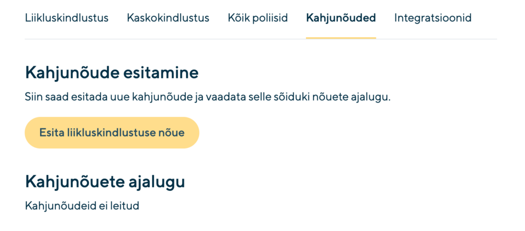 Kahjunõude esitamine